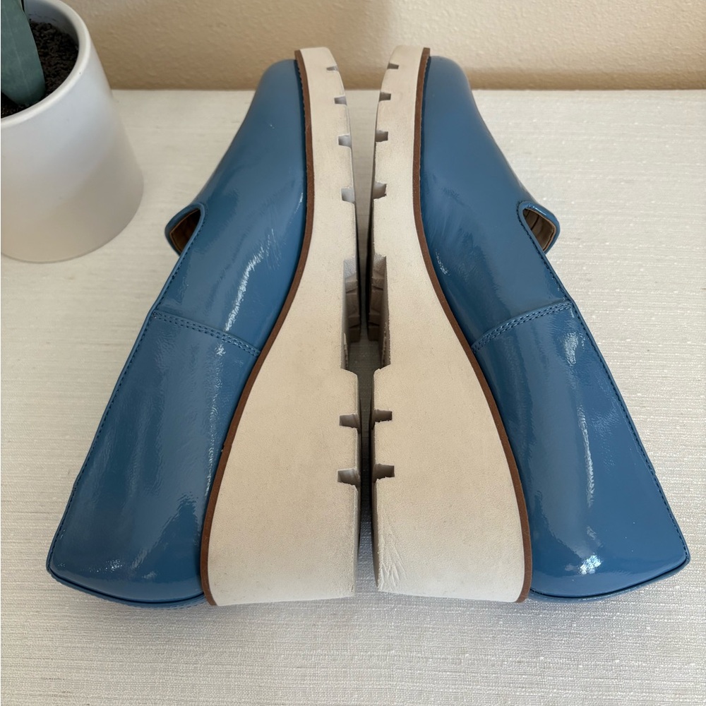Vionic Willa Wedge Blue Patent Leather Loafers Women’s 11 - Picture 7 of 12